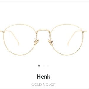 Tijn Henk Round Gold Non-Prescription glasses